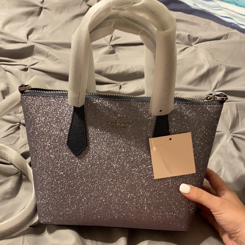 Kate Spade Joeley small satchel in dusk navy.